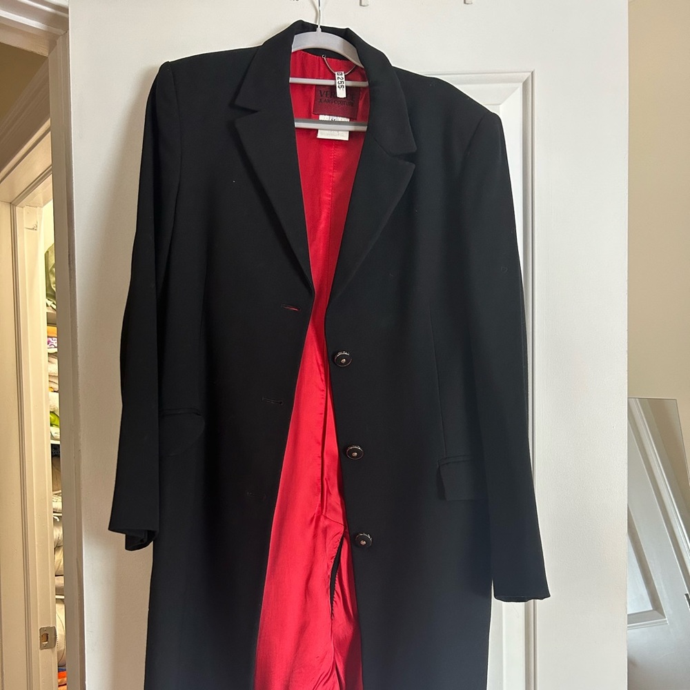 Versace Jeans Vintage Knee Length Black Trench Coat
